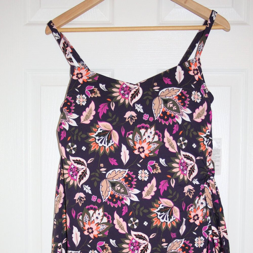 BRAND NEW Land's End Swim Dress - Paisley Purple - Size Large